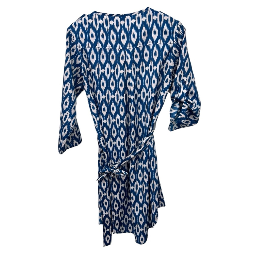 Maeve Blue and White Patterned Dress Long Sleeve Size Small - Picture 2 of 5
